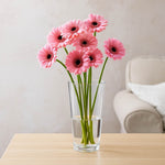 Decorative Tapered Glass Vase Small- Transparent