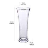 Decorative Squeezed Glass Vase Small- Transparent