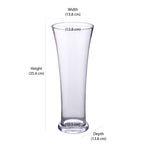 Decorative Squeezed Glass Vase Small- Transparent