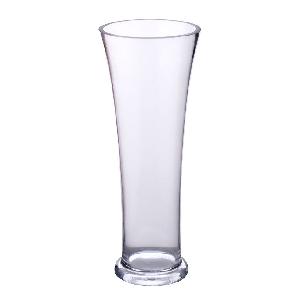 Decorative Squeezed Glass Vase Small- Transparent