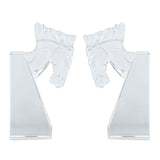 Horse Head Crystal Bookends Set of 2 (Transparent)