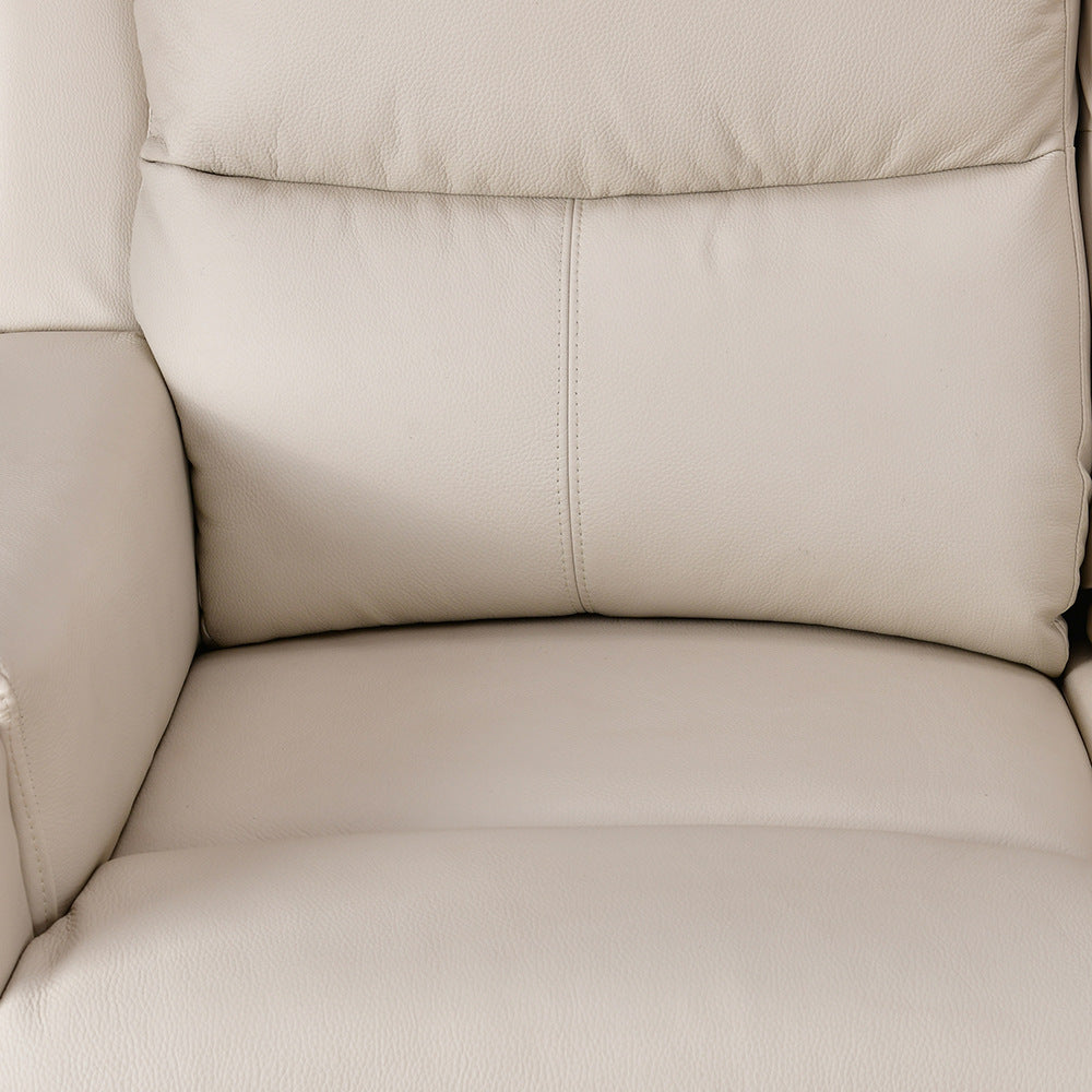 Levon 3 Seater Manual Recliner- Light Beige