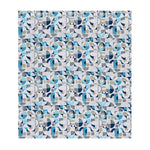 Geometric Polyester Double Bedsheet with 2 Pillow Covers (Seagreen)