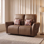 Norma 2 Seater Electric Recliner Sofa- Camel Brown