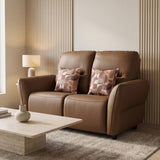 Norma 2 Seater Fixed Sofa- Camel Brown