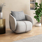 Nestivo 1 Seater Fabric Sofa- Texture Grey