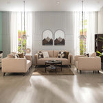 Harper 1 Seater Fabric Sofa (Peach)
