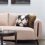 Harper 3 Seater Fabric Sofa (Peach)