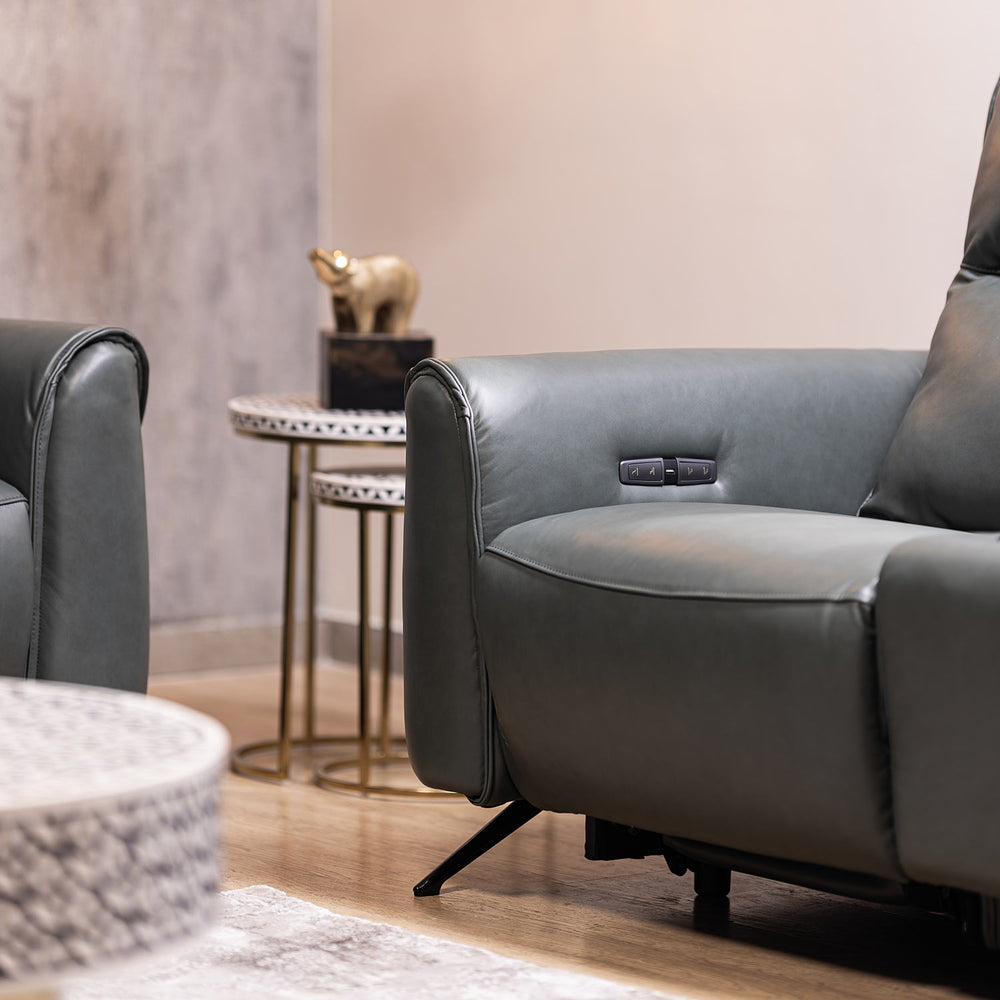 Beatrix 3 Seater Dual Motor Electric Recliner (Green)