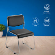 Contract Without Arm Visitor Chair- Black