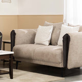 Canyon 2 Seater Fabric Sofa (Light Grey)