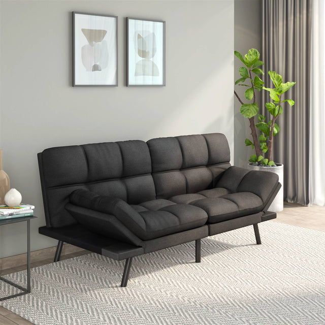 Nilkamal Oberon Futon Sofa Cum Bed Dark Grey