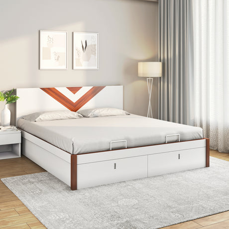 Nilkamal Orion Premier Bed With Hydraulic Storage (White)