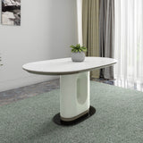 Nilkamal Orrin 6 Seater Marble Top Dining Table White