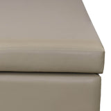 Infnia Leatherette Reversible Ottoman- Beige