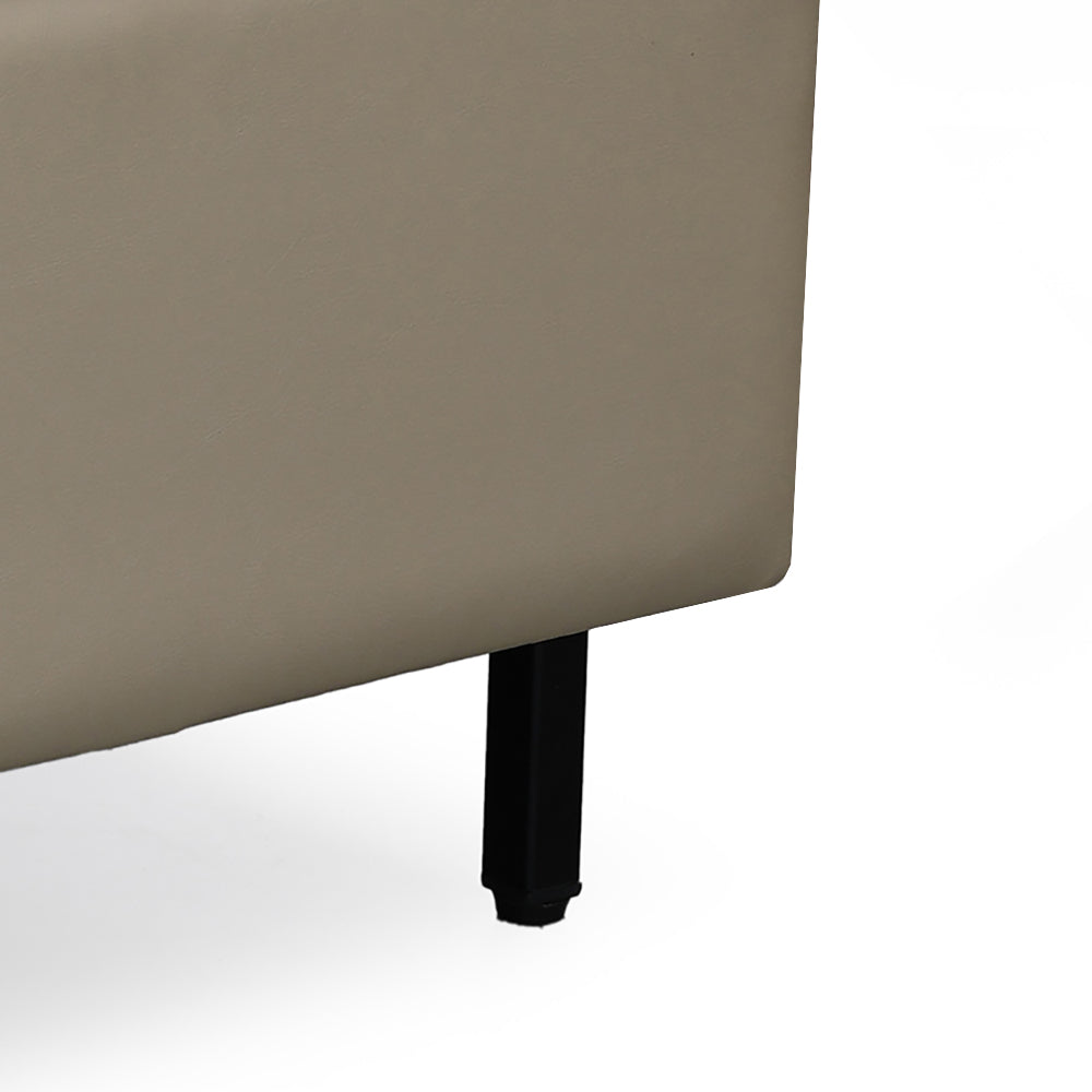 Infnia Leatherette Reversible Ottoman- Beige