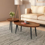 Ovie Center Table- Walnut Brown