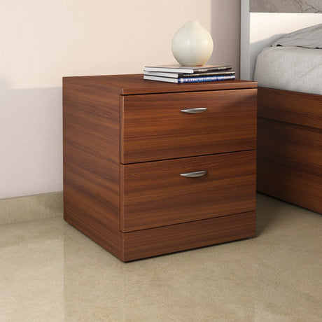 Nilkamal Prime Engineered Wood Nightstand Classic Walnut