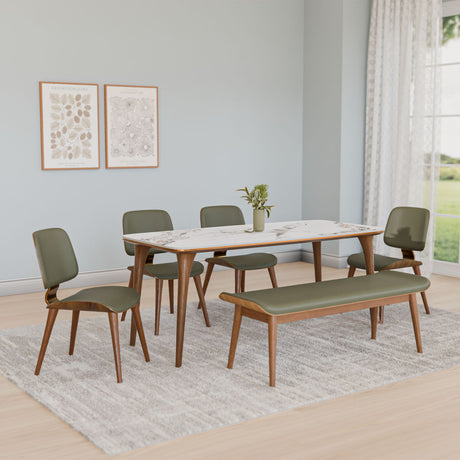 Nilkamal Princeton 1 4 Bench Dining Set White And Ash Wood