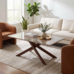 Polaris Ceramic Top Center Table- Brown