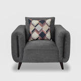 Harper 1 Seater Fabric Sofa- Grey