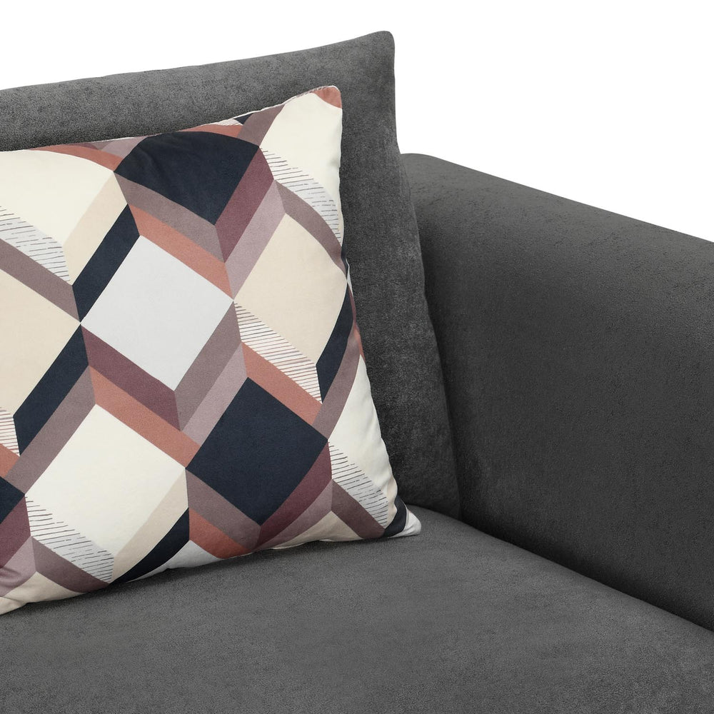 Harper 3 Seater Fabric Sofa- Grey