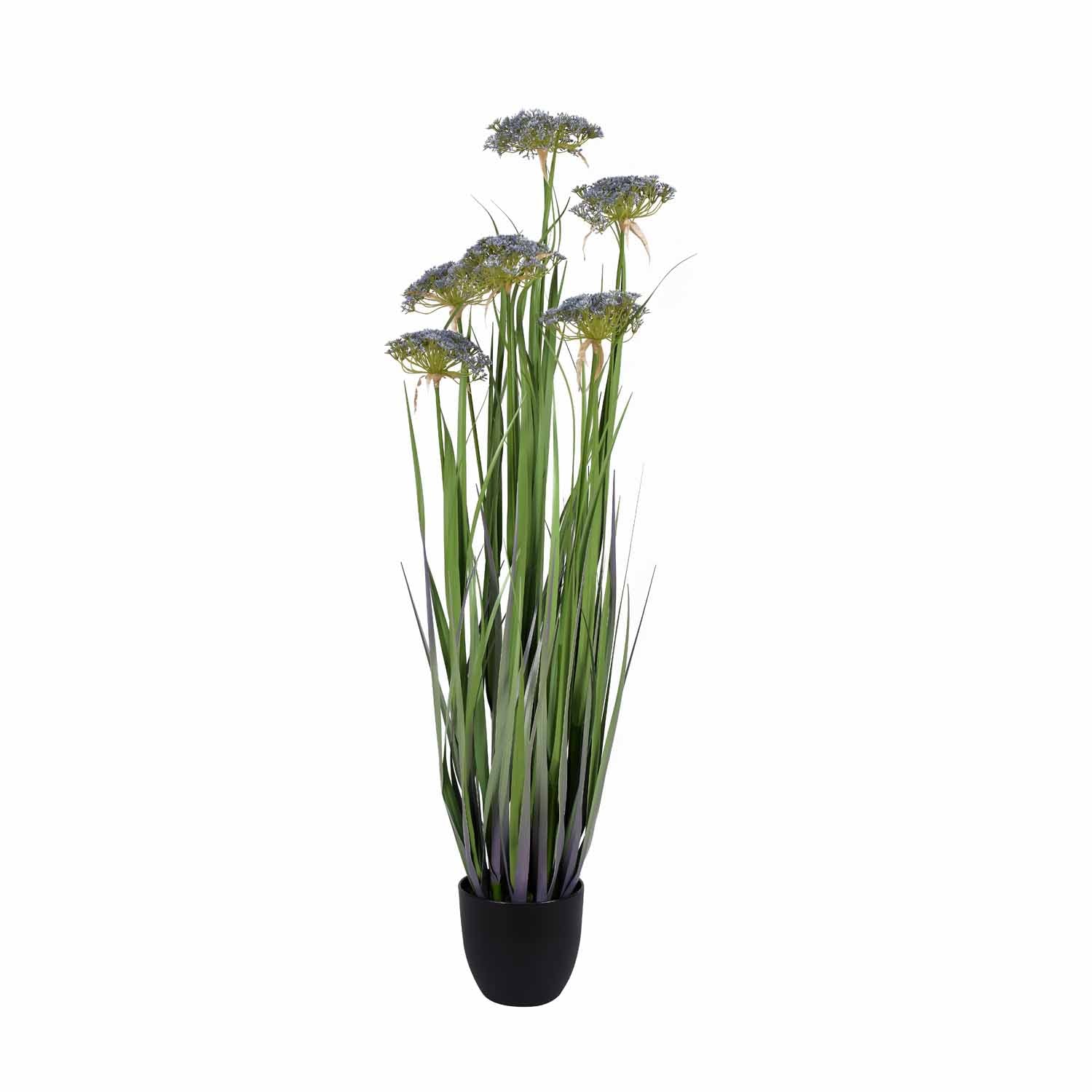 Angelica Grass Artificial Plant with Pot (Purple)