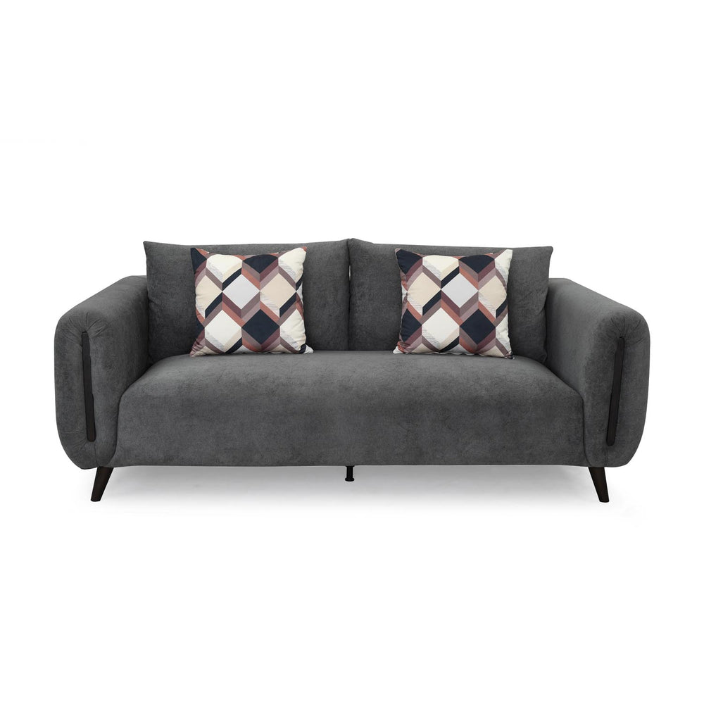 Harper 3 Seater Fabric Sofa- Grey