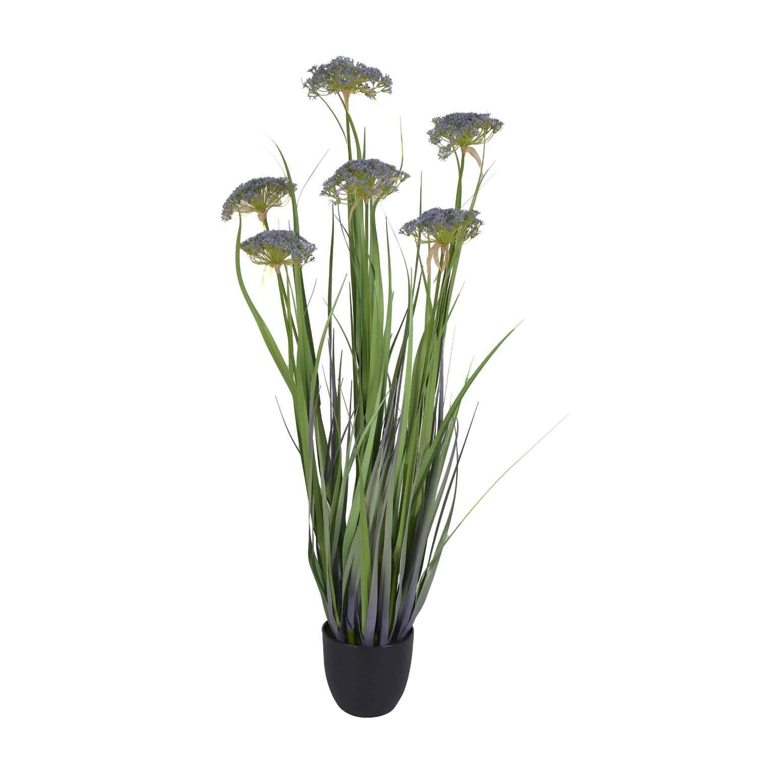 Angelica Grass Artificial Plant with Pot (Purple)