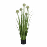 Allium Grass Artificial Plant with Pot (Green)