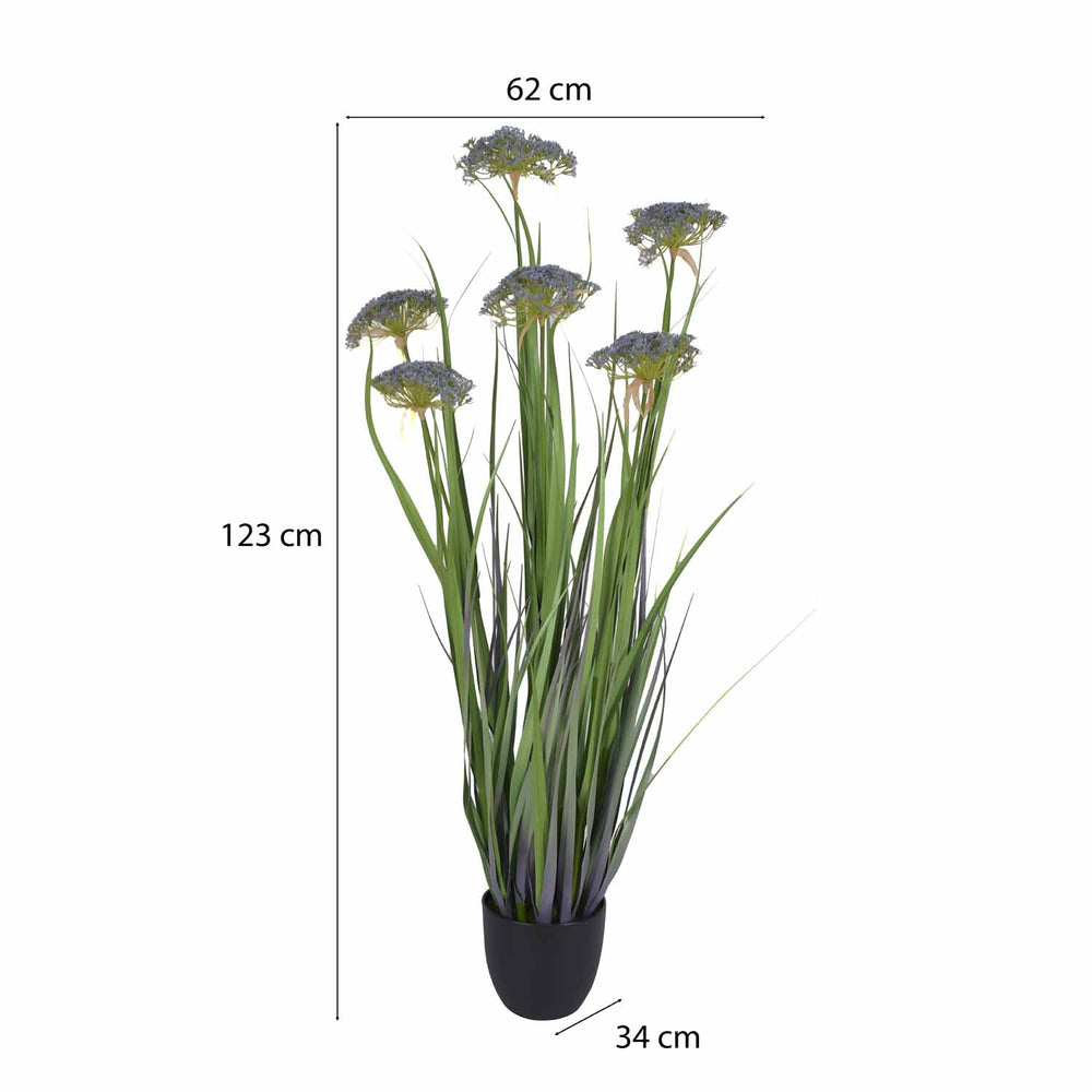 Angelica Grass Artificial Plant with Pot (Purple)