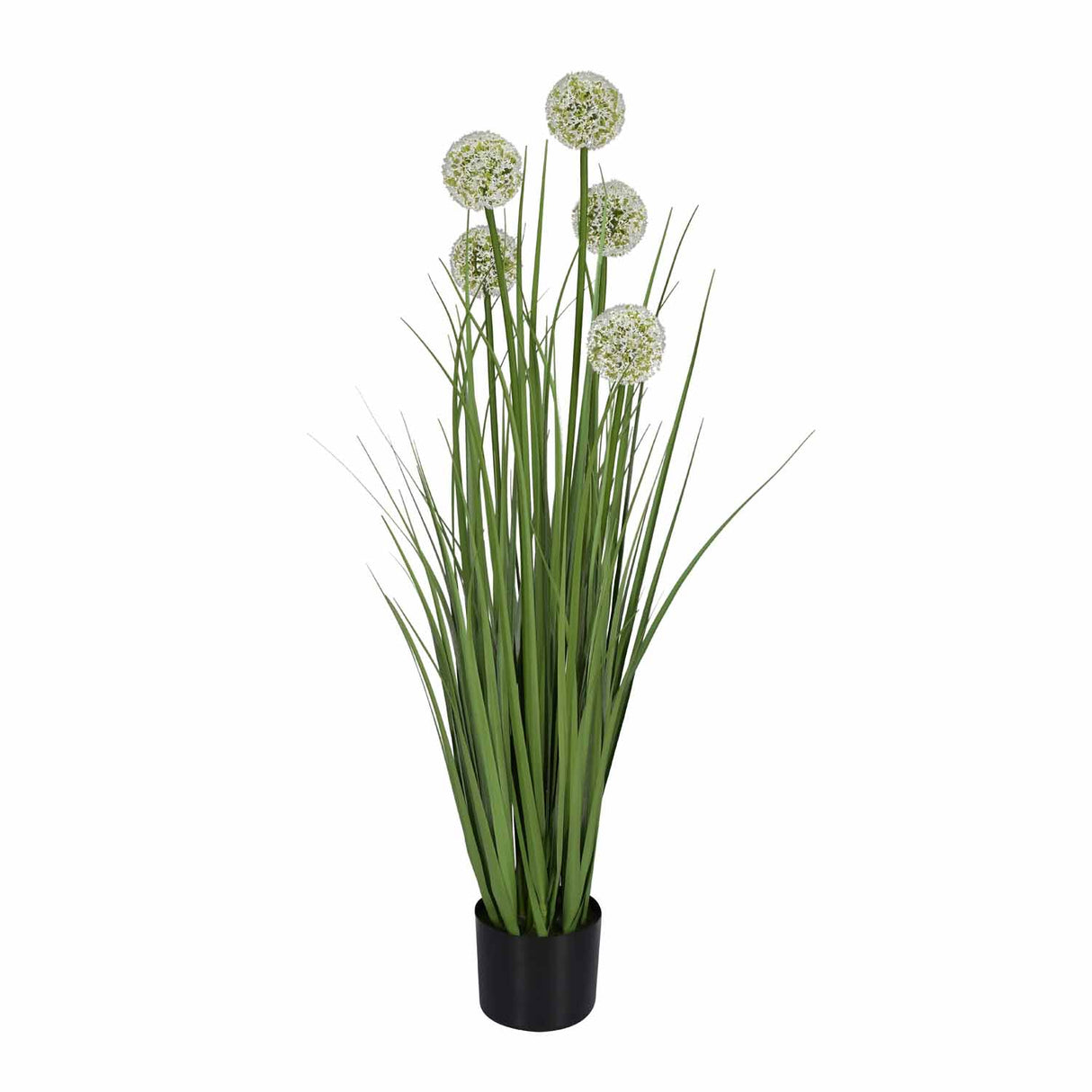 Allium Grass Artificial Plant with Pot (Green)
