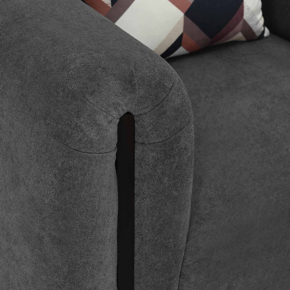 Harper 3 Seater Fabric Sofa- Grey