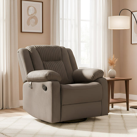 Quito 1 Seater Manual Recliner Sofa- Brown