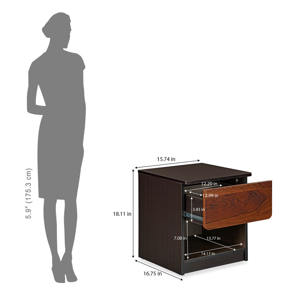 Raven Wooden Night Stand- Wenge