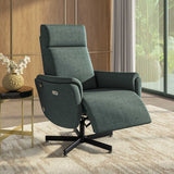 Regno 1 Seater 360-Degree Swivel Electric Recliner - Green