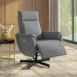 Regno 1 Seater 360-Degree Swivel Electric Recliner - Grey