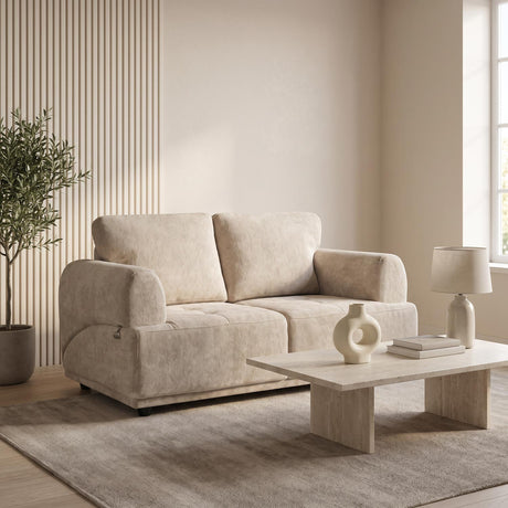 Renzo 2 Seater Sofa- Almond Beige