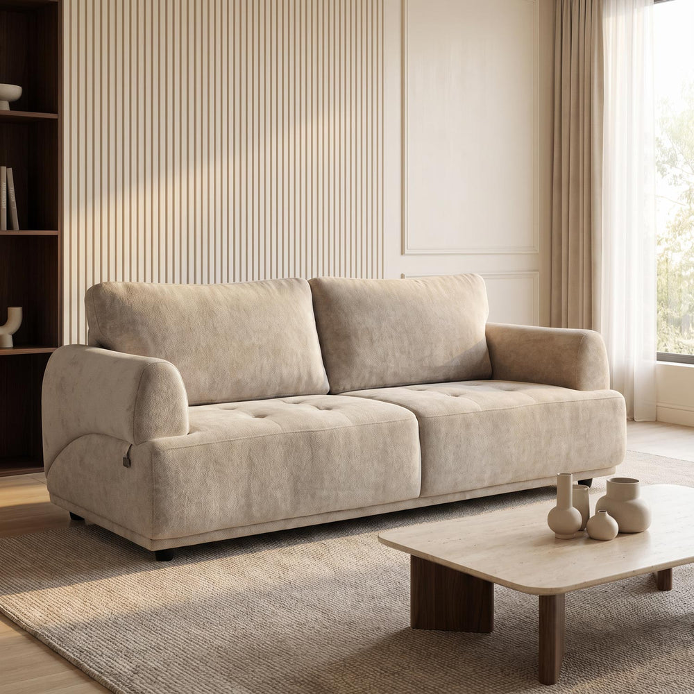 Renzo 3 Seater Sofa- Almond Beige