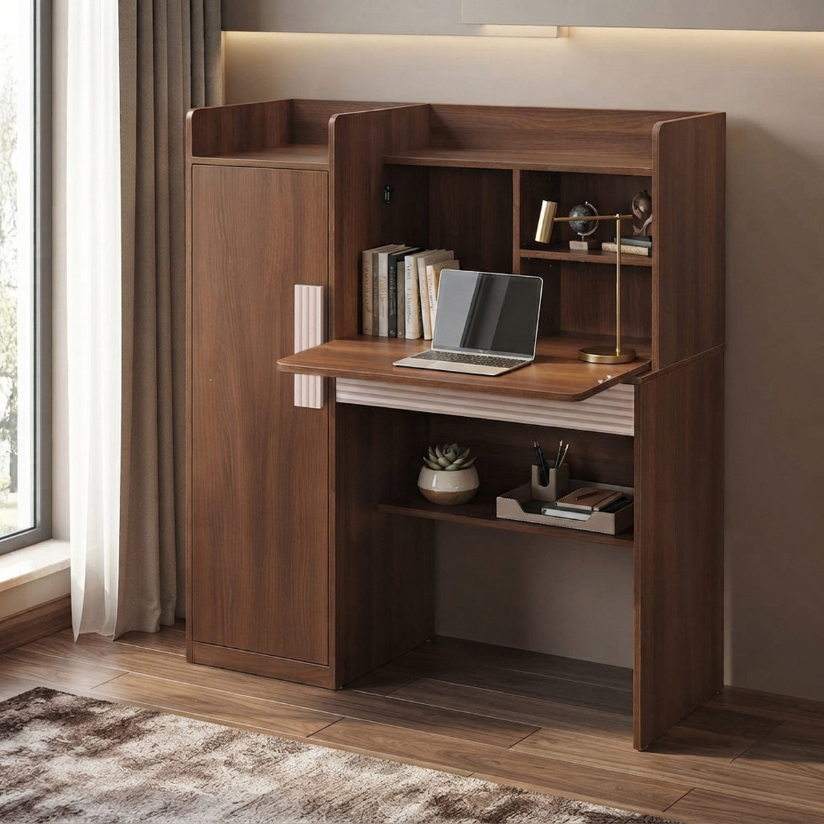 Rova Study Table- Walnut