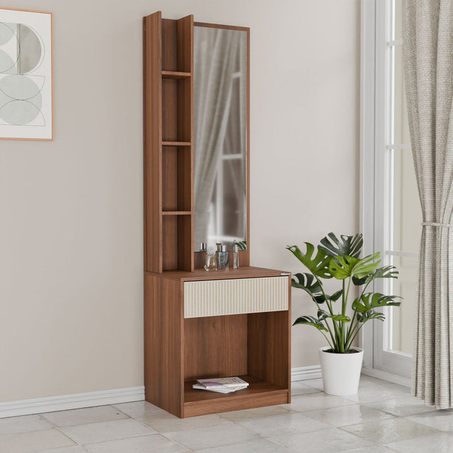 Nilkamal rova Dresser Table With Miror Walnut
