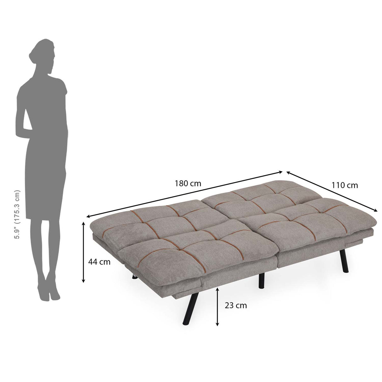 Resto Sofa Cum Bed - Beige