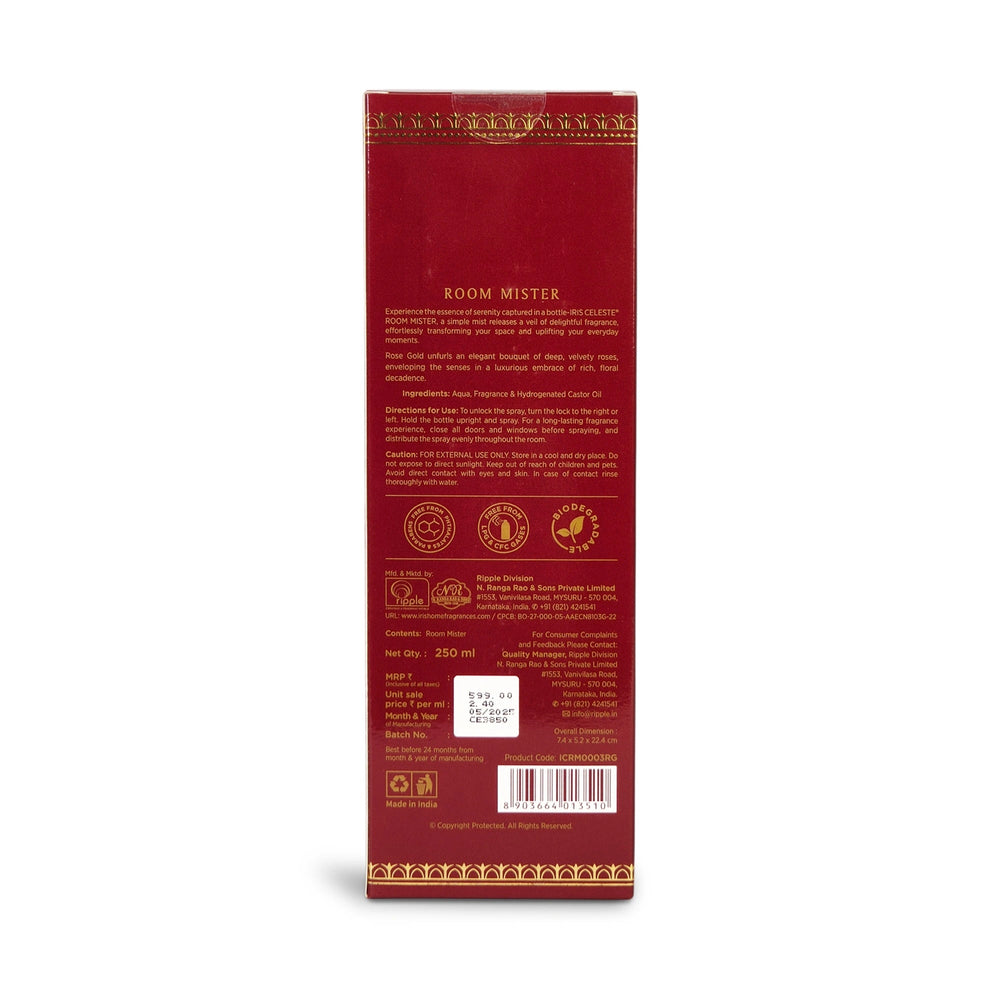 IRIS Celeste Rose Gold Room Mister - 250 ml