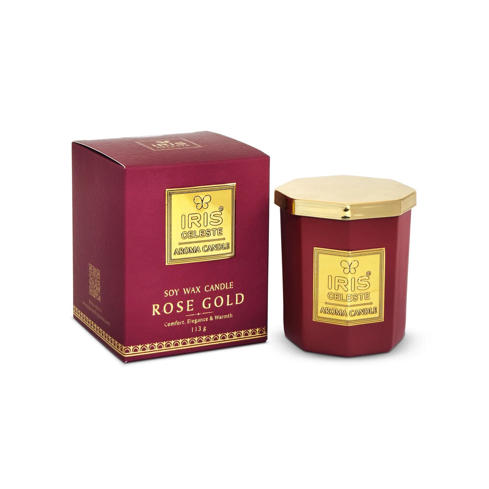 IRIS Celeste Aroma Votive Candle- Rose Gold