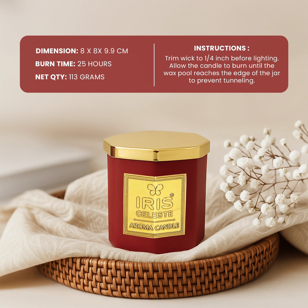 IRIS Celeste Aroma Votive Candle- Rose Gold