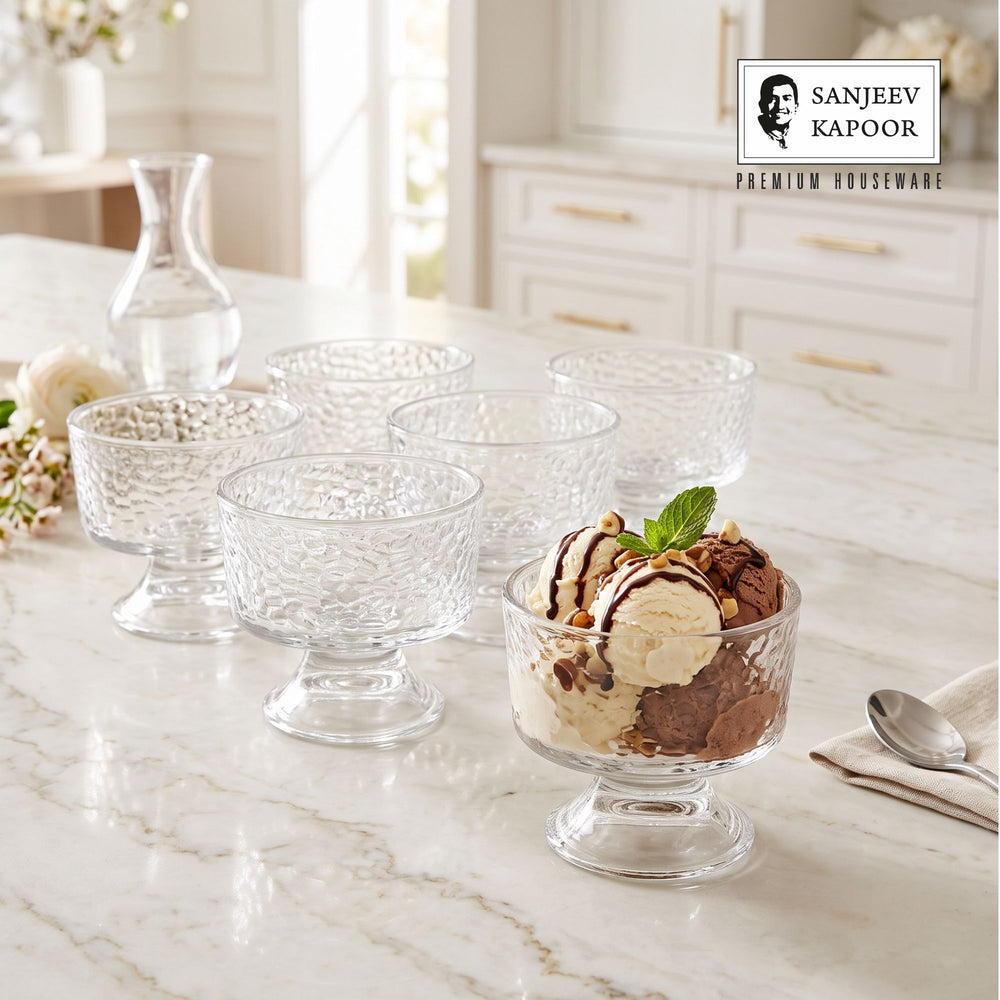 Sanjeev Kapoor Istanbul Icecream Bowl Set of 6- 145 ml, Transparent