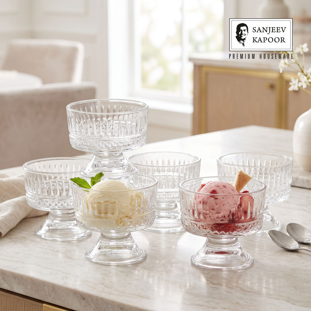 Sanjeev Kapoor Dubai Icecream Bowl Set of 6- 145 ml, Transparent