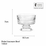 Sanjeev Kapoor Dubai Icecream Bowl Set of 6- 145 ml, Transparent