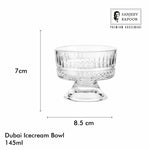 Sanjeev Kapoor Dubai Icecream Bowl Set of 6- 145 ml, Transparent