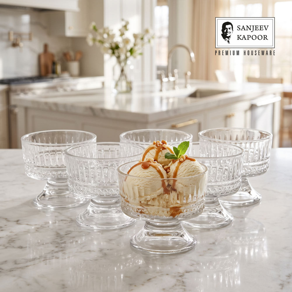 Sanjeev Kapoor Dubai Icecream Bowl Set of 6- 145 ml, Transparent